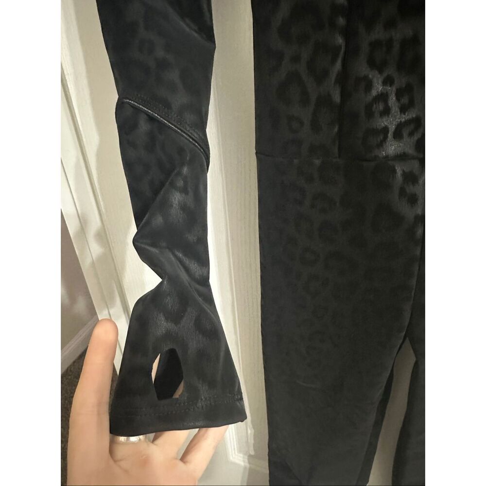 NWT Trashy Matte Black Leopard Print Widow Catsui… - image 4